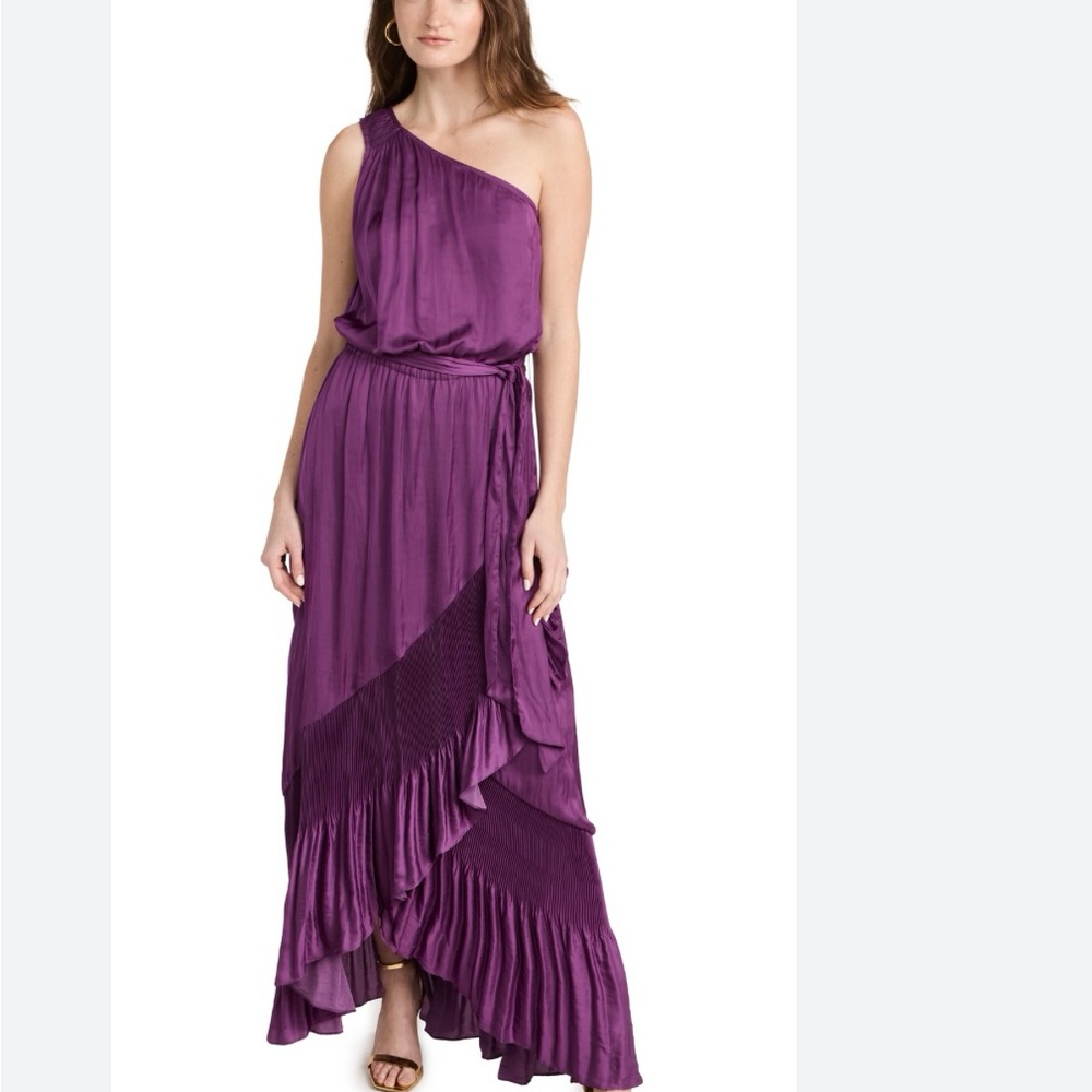 Ramy Brook Vibrant Purple One-Shoulder Dress